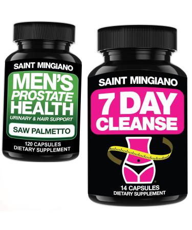 Saint Mingiano 7 Day Cleanse Program Detox - with - Mens Prostate Support