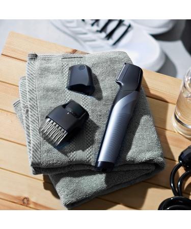 Panasonic ER-GK80-S Black Body Groomer - Wet/Dry Cordless Electric Trimmer for Men and Women, Multi-Directional Shaving with 2 Comb Attachments - Buy Online on GoSupps.com