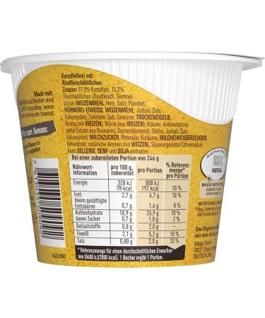 Maggi 5 Minutes Terrine Potato Porridge - Instant Beef Dumplings & Potato Snack | 8 Pack (8 x 46g) - Delicious Ready Meal for Quick International Shipping - Buy Online on GoSupps.com