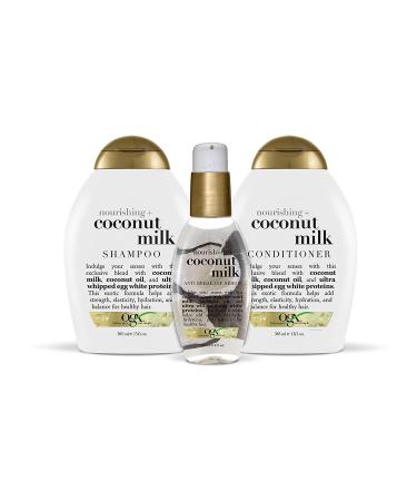 OGX Nourishing + Coconut Milk Shampoo & Conditioner Set - 25.4 Fl Oz (Pack of 2) - Buy Online on GoSupps.com
