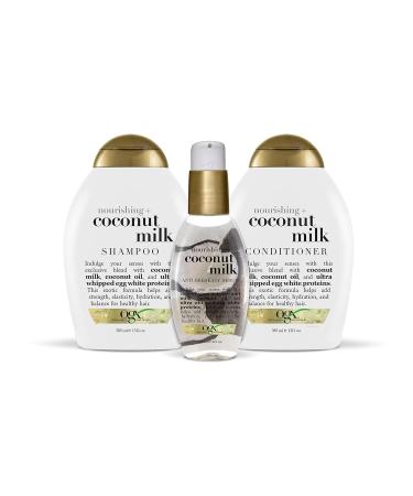 OGX Coconut Milk Anti-Breakage Hair Serum - Strength & Shine Leave-In Treatment 4 fl oz | Paraben & Sulfate Free - Buy Online on GoSupps.com