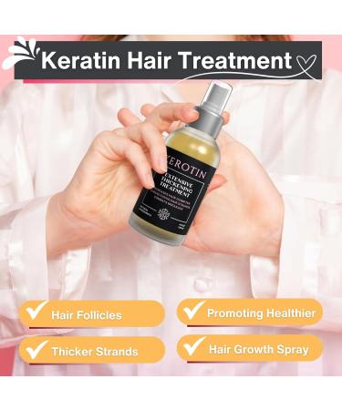 Worldwide Nutrition Kerotin Nourishing Thickening Spray Treatment - Revitalize Hair Heat Protectant 4 Oz & Key Chain - Buy Online on GoSupps.com