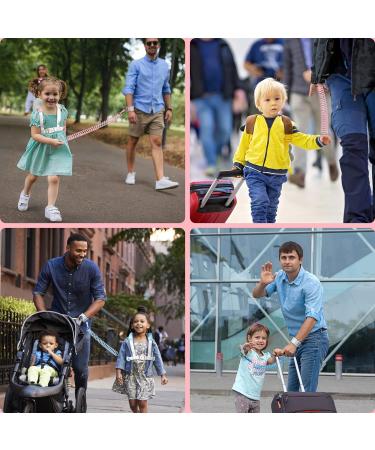 Lyneun 2m Toddler Passel 360 Rotating Anti-Lost Wrist Leash & Carrier Straps for Children | Removable Outdoor Safety Line (Blue) - Buy Online on GoSupps.com