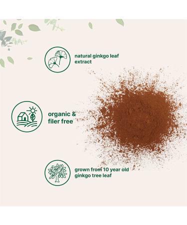 Raw Organic Ginkgo Biloba Powder  8 Ounce (18 Months Supply)  Filler Free  Supports Brain Function and Mental Alertness  No GMOs and Vegan Friendly - Buy Online on GoSupps.com