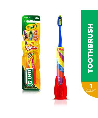 Buy GUM Crayola Twistables Kids Toothbrush - Fun Twisting Head & Soft Bristles for Ages 3+ | International Shipping Available - Buy Online on GoSupps.com