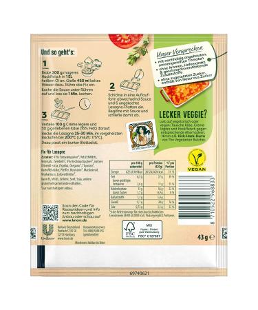 Buy KNORR FISS Lasagna Mix 43g Authentic Flavor for Perfect Lasagna | International Shipping Available - Buy Online on GoSupps.com