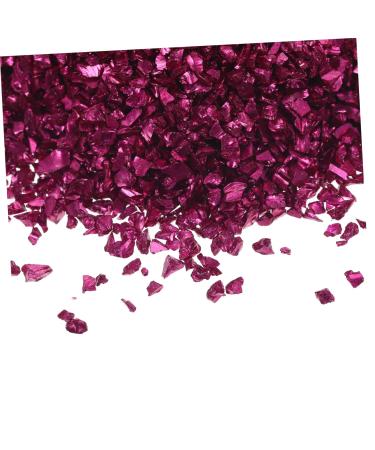 SOESFOUFU 1 Glass Chip Metallic Chips Shiny Nail Glitter Bulk Bud Scrapbook Accessories Punk Accessories Chips in Bulk Crushed Nail Art Stone Mirror Vase Jewelry Drill Charm 0.5X0.3cm Rosy