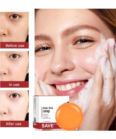 Kojic Acid Soap Vitamin C Soap - Soap Bar for Deep Facial & Body Skin Cleaning - Organic Soap with Kojic Acid - Gentle Natural Soap - Even Tone Restore Radiance Complexion Reduce Pigmentation - Buy Online on GoSupps.com
