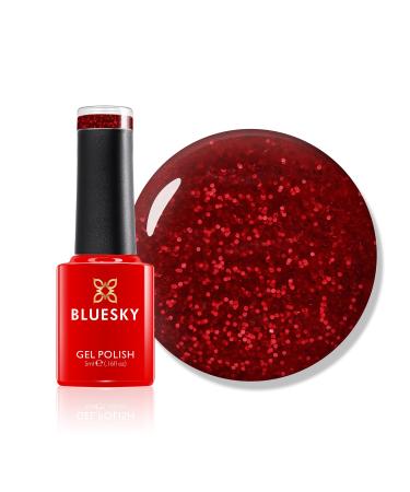Bluesky Gel Nail Polish Santa Red Dream Mini BSH028 Red Glitter Long Lasting Chip Resistant 5 ml Requires Drying Under UV LED Lamp