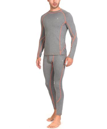 Little Donkey Andy Men's Thermal Underwear Set - Gray X-Large - Wicking Active Long Johns Top & Bottom - Buy Online on GoSupps.com