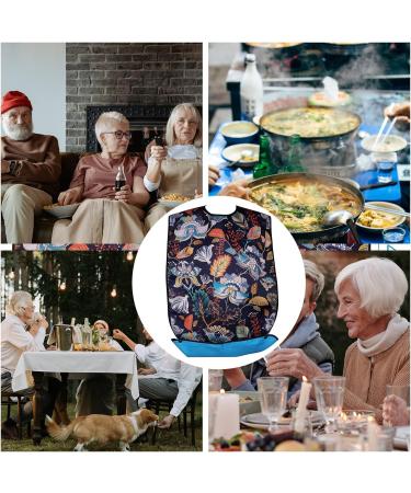 AIEX Adult Bibs Floral Print Waterproof Clothing Protector - Reusable & Washable - Buy Online on GoSupps.com