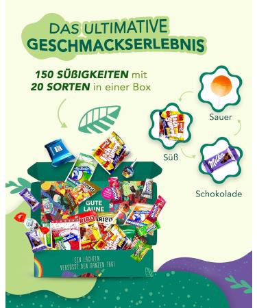 Premium Sweets Box (150 Pieces) - Perfect Gift for Kids' Birthdays Pi ata Filling & Candy Bar (XXL Naschbox) - Buy Online on GoSupps.com