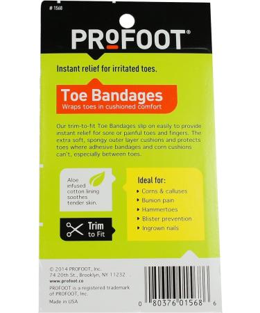 Profoot Toe Bandages 3 Count - Pack of 2 | Protect and Cushion Toes - Buy Online on GoSupps.com