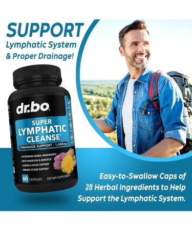 Lymphatic Drainage Supplements - Herbal Cleanse Pills with Echinacea Ginger & More for Lymph Node Detox | International Shipping - Buy Online on GoSupps.com