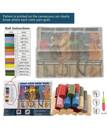 Latch Hook Kit for Adults - Cats Pattern DIY Crochet Yarn Rug Kit | 20.5X15 Inch Canvas | Embroidery Needlework Gift & Home Decor - Buy Online on GoSupps.com