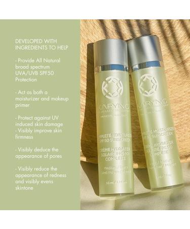 KARYNG Complete Broad Spectrum SPF 50 Sunscreen - Tinted Moisturizer & Makeup Primer for Anti-Aging (Medium/Dark 1.7oz) | Lightweight Face Protection - Buy Online on GoSupps.com