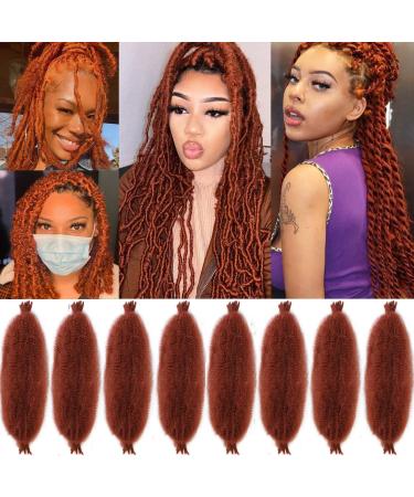 Leeven 24 Inch Pre-Separated Springy Afro Twist Hair 8 Packs Popping Spring Twist Hair for Marley Locs Twist Braiding Hair 10 Strands/Pack Black Pre-fluffed Afro Kinky Marley Hair Extensions /350# 24 Inch (Pack of 8) 350#