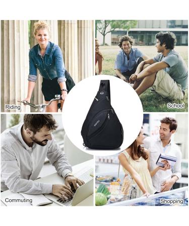 Fandare Ultralight Waterproof Shoulder Bag for Men - Sling Chest Bag with Headphone Hole & Reflex Strip for Hiking Cycling & Travel - Buy Online on GoSupps.com