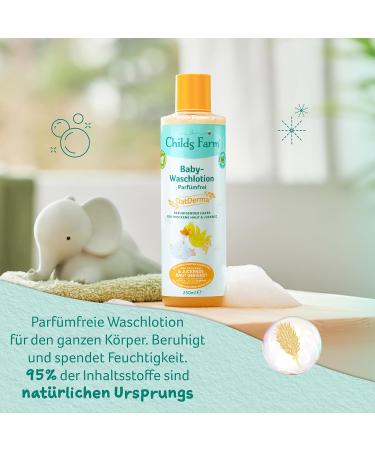 Childs Farm Oatderma Baby Wash Lotion 250ml | Perfume-Free Gentle Skin Care for Babies & Children | Eczema Safe for Newborns - Buy Online on GoSupps.com