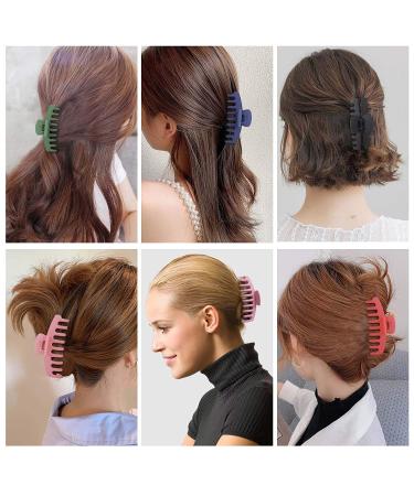 6 Pcs Matte Large Hair Claw Clips - 4.33 Inch Nonslip Strong Hold for Women and Girls - Buy Online on GoSupps.com