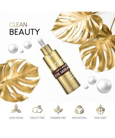 AZURE 24K Gold & Collagen Anti Aging Eye Serum - Firming, De-Puffing & Hydrating | Reduce Wrinkles, Fine Lines & Eye Bags | Minimize Signs of Aging - 60mL - Buy Online on GoSupps.com