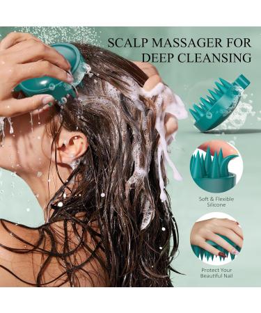 Shampooing exfoliant pour cuir chevelu avec romarin huile de menthe poivr e pour cuir chevelu traitement capillaire pour claircir et enlever l'accumulation de salet avec masseur - Buy Online on GoSupps.com