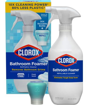 Clorox Bathroom Foamer Cleaner - Refillable Fresh Scent 1.13 Fl Oz - Household Essentials for a Sparkling Clean Home - Buy Online on GoSupps.com