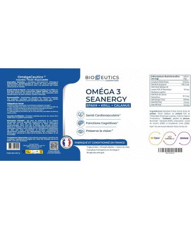 BioCeutics Omega 3 1650Mg EPA 423Mg DHA 279Mg - Organic Wild Fish Oil + Krill Oil - Omega 3 Organic Food Supplement - 90 Capsules - Omega 3 Epax Low Totox Index - Omega 3 DHA EPA - Buy Online on GoSupps.com