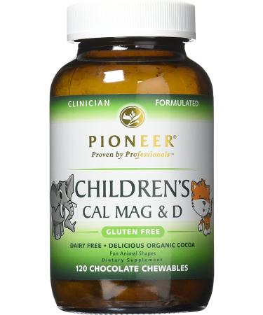 Pioneer Children's Cal Mag & D Chocolate Chewables - 120 Count for Healthy Growth - Buy Online on GoSupps.com