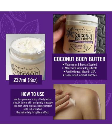 Coconut Body Butter for Women | Hydrating Body Cream with Pure Coconut Oil Cupua u & Murumuru for Dry Skin - Buy Online on GoSupps.com