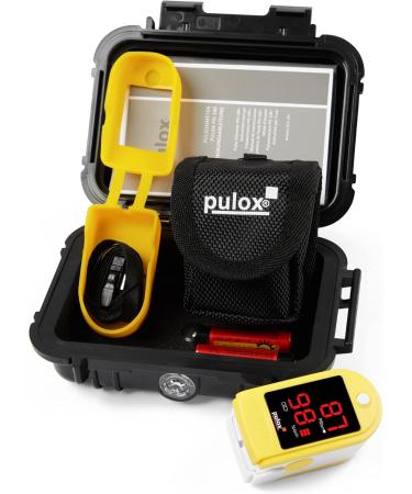 Buy Pulox PO-100 Pulse Oximeter with LED Display - Includes Hard Case Batteries & Accessories - International Shipping Available - Buy Online on GoSupps.com