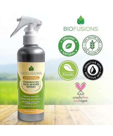 Biofusions Fermented Rice Water Hair Spray for Growth & Moisture - Vegan Formula | For Damaged, Dry, Curly & Frizzy Hair - Buy Online on GoSupps.com
