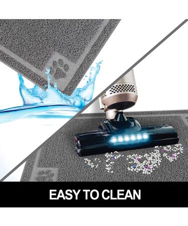 STELLAIRE CHERN Pet Feeding Mat 24x16 Inch - Waterproof, Easy to Clean, Non Slip Dog Food Mat in Grey - Buy Online on GoSupps.com