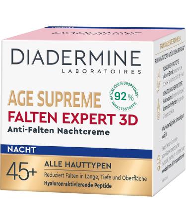  Diadermine DIADERMINE Age Supreme 3D Anti-Wrinkle Night Cream with Hyaluronic Acid Activating Peptides (3 x 50 ml) - Buy Online on GoSupps.com
