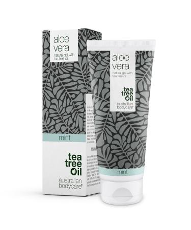 Australian BodyCare Aloe Vera Gel 200 ml - After Sun Balsam with tea tree oil & mint - cooling & moisture -giving for itching sunburn scars - 100% vegan tea tree oil + MINT 200 ml (1 Pack)