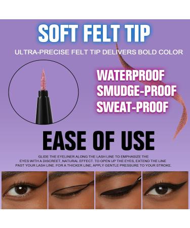  Vawolecy Colored eyeliner highly pigmented metallic liquid eyeliner multi-reflective finish - Buy Online on GoSupps.com