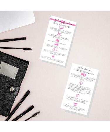 Brow Lamination Aftercare Instruction Cards - 50 Pack | DIY Kit with Tint | Business Card Size | At-Home Supplies - Buy Online on GoSupps.com