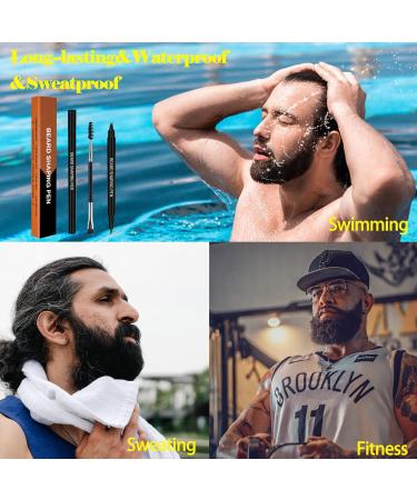 Real Beard Pen | Natural Waterproof Beard Filler & Brow Color - Long-Lasting Solution for Perfect Beard Definition in Brown - Buy Online on GoSupps.com