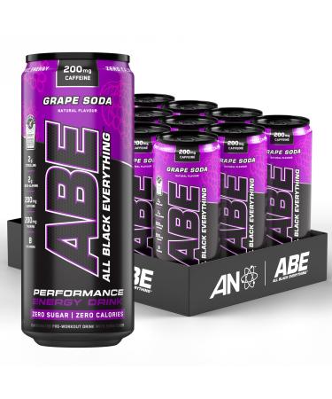 Applied Nutrition Applied Nutrition ABE Pre Workout Cans - ABE Pre-Workout Drinks Energy & Performance Sugar Free Caffeine (Pack of 12 Cans x 330 ml)