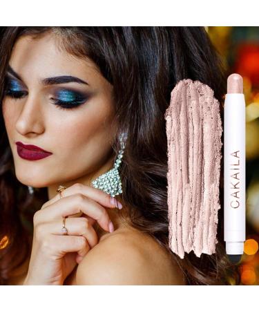 Eye Brightener Stick Smudge-Proof Double-end Pencil Eyeshadow Stick | Stick Highlighter Makeup Automatic Rotating for Women Girls - Buy Online on GoSupps.com