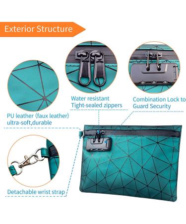 Smell Proof Bag with Combination Lock 6x9 - Odor Proof Pouch Container for Travel - Green - Buy Online on GoSupps.com
