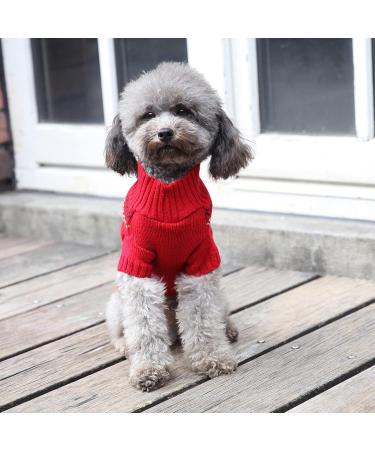 HRTTSY Dog Christmas Sweater | XL Red Reindeer Knitwear for Pets & Cats | Warm Winter Clothes - Buy Online on GoSupps.com