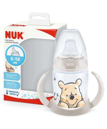 NUK First Choice Learner Cup Sippy Cup | 6-18 Months | Temperature Control | Leak-Proof Silicone Spout | Anti-Colic Vent | BPA-Free | 150ml Multicolor Temperature Control single