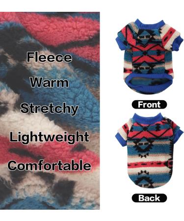 Yaodhaod Dog Sweater for Small Dogs - Ethnic Style Fleece Winter Clothing Ultra Soft Thermal XL Pink Puppy Sweatshirt - Buy Online on GoSupps.com