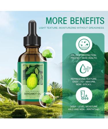 Bergamot Essential Oil - 100% Natural Bergamot Oil for Hair Skin Diffuser (1 Fl Oz) - Buy Online on GoSupps.com