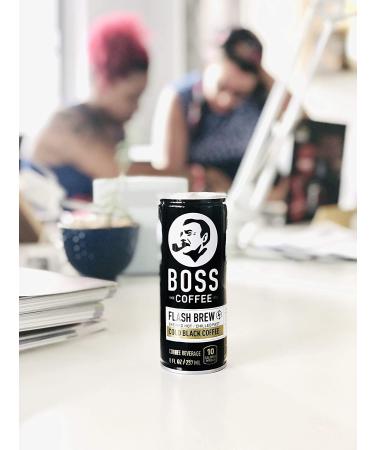 BOSS Coffee by Suntory - Japanese Flash Brew Original Black Coffee 8oz 12 Pack - Imported from Japan - Espresso Doubleshot - Ready to Drink - Keto Friendly, Vegan, No Sugar, Gluten, or Dairy - Buy Online on GoSupps.com