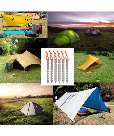 Hikemax Ultralight Titanium Tent Stakes 6 Pack - V-Shaped Tent Pegs for Camping - Buy Online on GoSupps.com