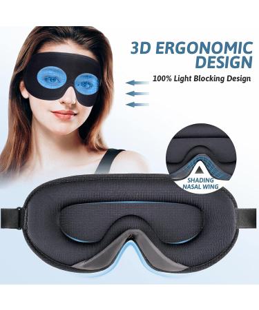 ITME Sleep Mask - 100% Light Blocking 3D Eye Mask for Men, Women & Side Sleepers with Adjustable Strap - Ideal for Sleeping, Travel, Yoga, Camping, Shift Work - Includes Storage Bag and Earplugs - Buy Online on GoSupps.com