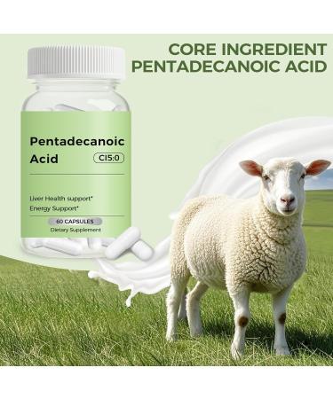 Pentadecanoic Acid C15:0 Supplement Supports Immune Health & Mitochondrial Health - 60 Capsules Green 1pcs - Buy Online on GoSupps.com