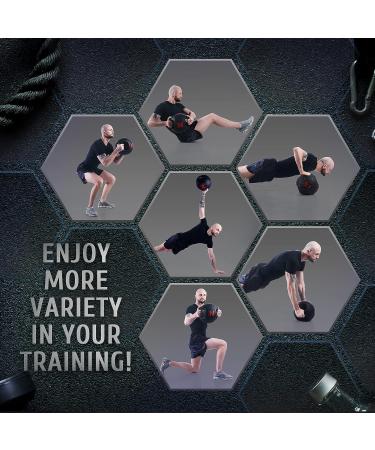 ZELUS 10lb Medicine Ball with Dual Grip for Strength Training Core Workouts - Buy Online on GoSupps.com